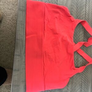 Athleta Bright Red Sports Bra with Strappy Back